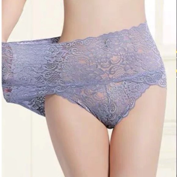 NEW High Waist Slender Lace Brief Panties - Picture 4 of 14